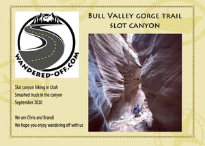 Hiking Bull Valley Gorge slot canyon in Southern Utah