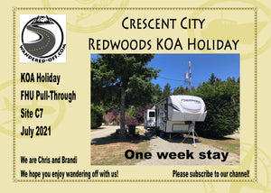 Crescent City Redwoods KOA Holiday - 1 week stay