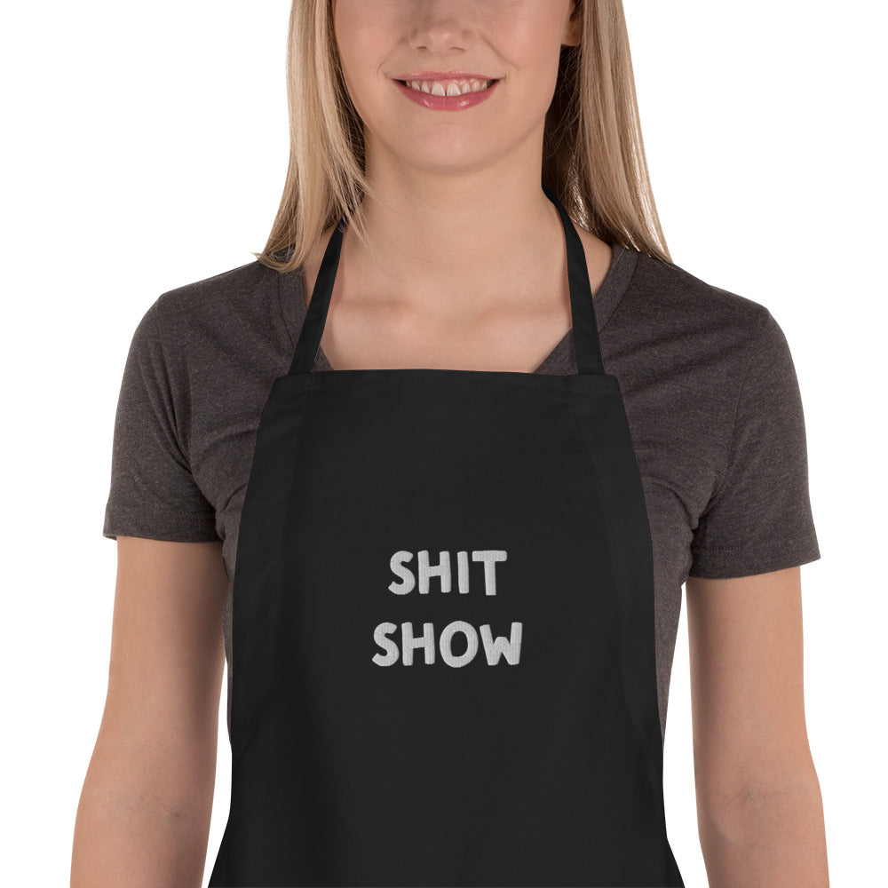 Shit Show Embroidered Apron