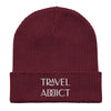 Travel Addict Organic Ribbed Beanie