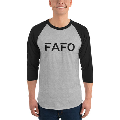 FAFO 3/4 sleeve raglan shirt