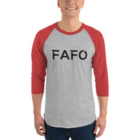 FAFO 3/4 sleeve raglan shirt