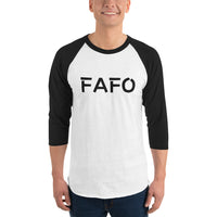 FAFO 3/4 sleeve raglan shirt