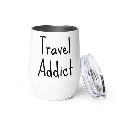 Travel Addict Wine Tumbler